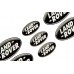 Land Rover black domed emblems