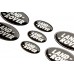 Land Rover black domed emblems
