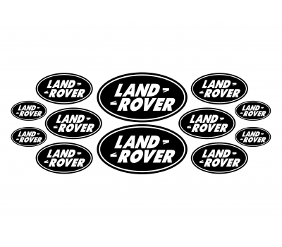 Land Rover black domed emblems