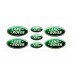 Land Rover green domed emblems