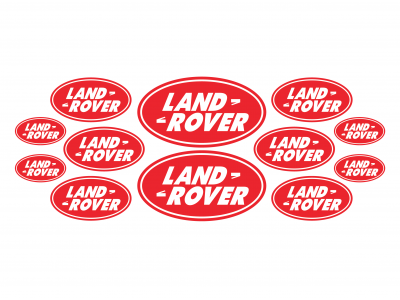 Land Rover red domed emblems