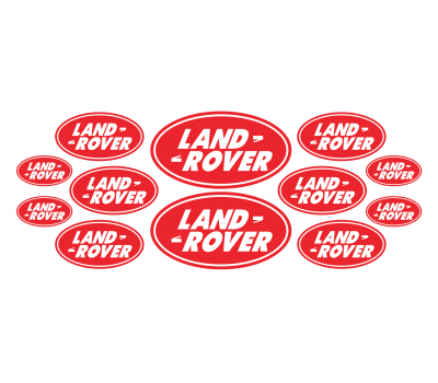 Land Rover red domed emblems