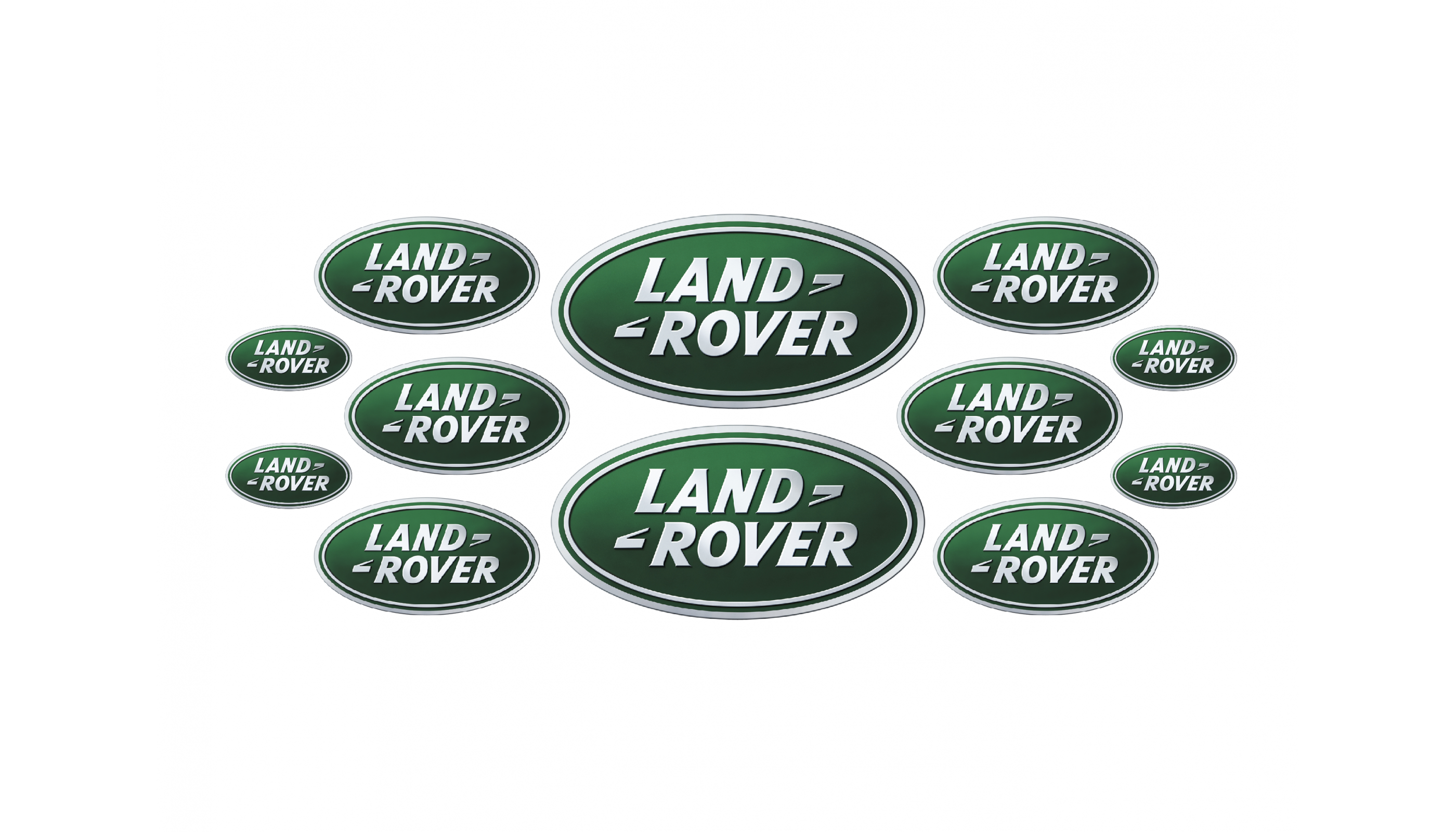 Land Rover green domed emblems Land Rover green domed emblems
