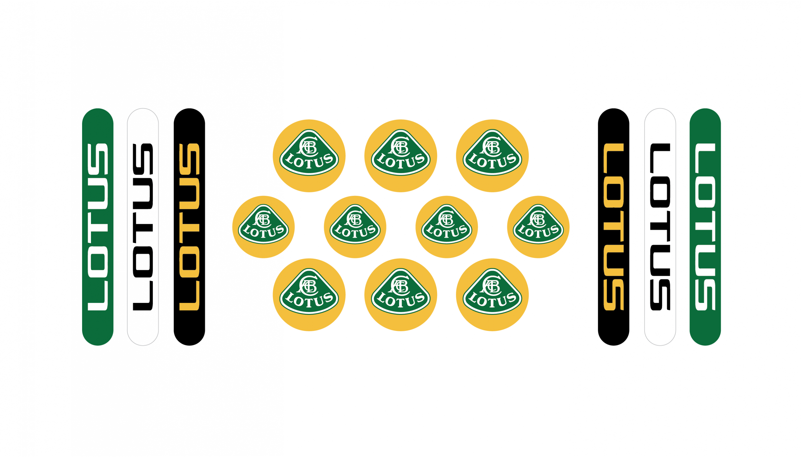 Lotus color domed key emblems