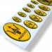 Maserati Yellow domed emblems