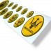Maserati Yellow domed emblems