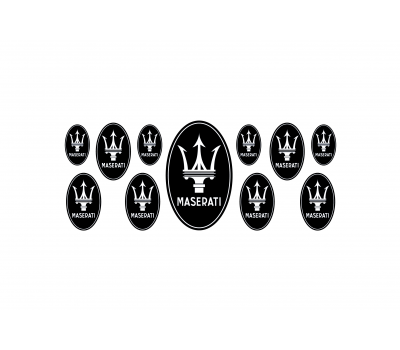 Maserati domed emblem set
