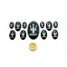 Maserati domed emblem set
