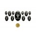 Maserati domed emblem set