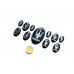 Maserati domed emblem set
