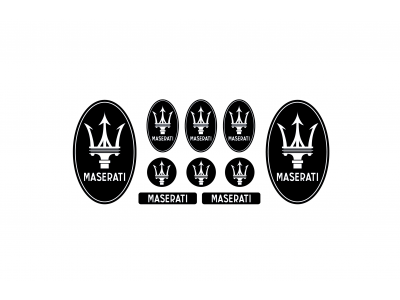 Maserati domed mix emblem set