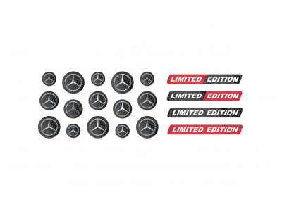 Mercedes domed key fob emblems