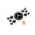 Mercedes domed round emblems