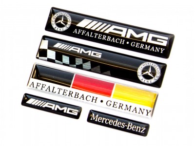 Mercedes AMG mix domed emblems