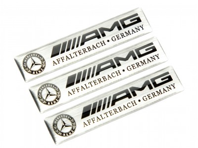 Mercedes AMG light domed emblems