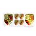 Porsche domed emblem set