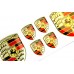 Porsche domed emblem set