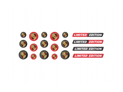 Porsche domed key fob emblems
