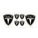 Tesla black domed emblems