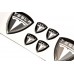 Tesla black domed emblems
