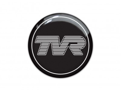 TVR black domed sticker 3