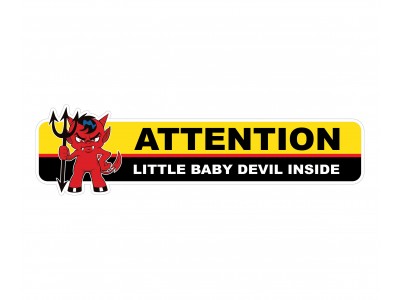 Little Baby Devil Inside - Warning Vinyl Sticker