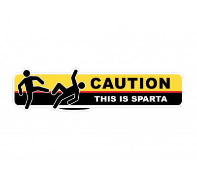 This is Sparta - warning vinyl sticker