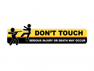 Don't Touch - warning vinyl sticker