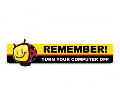 Turn Your Computer Off - Warning Vinyl Sticker