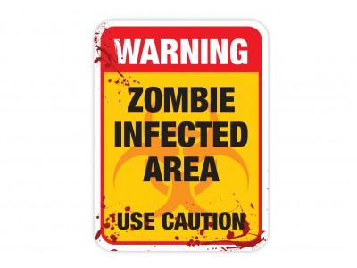 Warning Zombie Infected Area