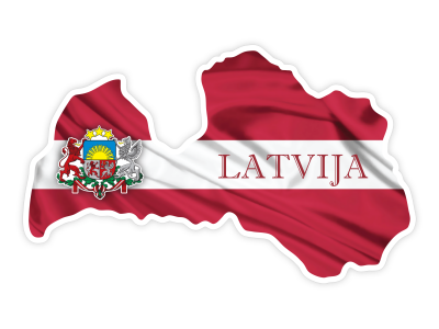 Latvian Country Flag