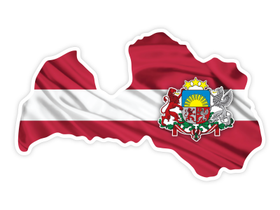 Latvian Country Flag