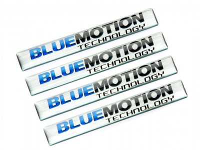 Blue Motion domed emblems