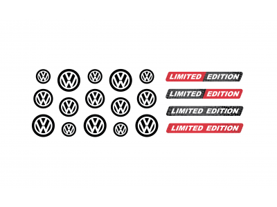 Volkswagen black domed key fob emblems