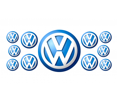 Volkswagen blue domed emblems